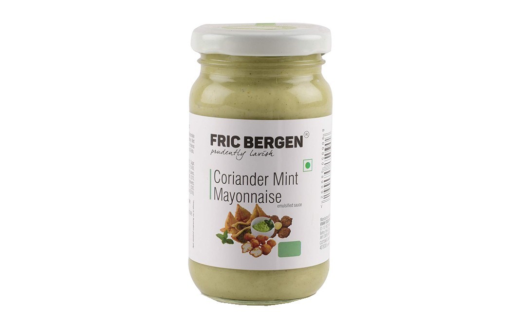 Fric Bergen Coriander Mint Mayonnaise (Emulsified Sauce)   Glass Jar  200 grams